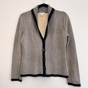 Mercer Street Studio Tan and Black Cardigan Sweater